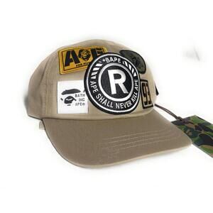 A Bathing Ape "Patchwork" Adjustable Strap Hat Bape NWT